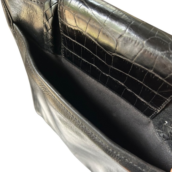 Vintage Brighton Croc Embossed Leather Shoulder Bag (1996) - Picture 8 of 11